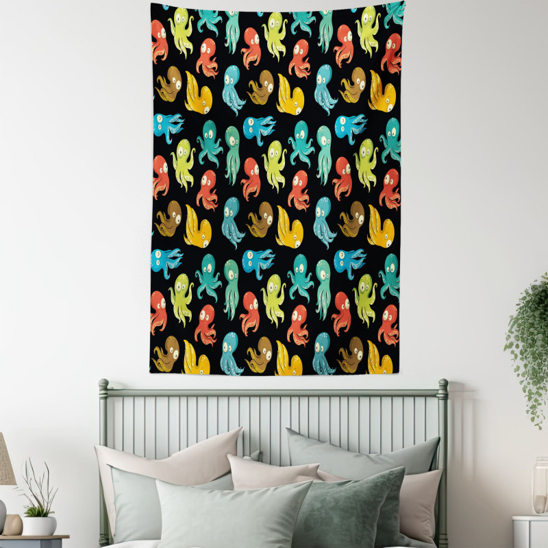 Funny Sea Characters Tapestry
