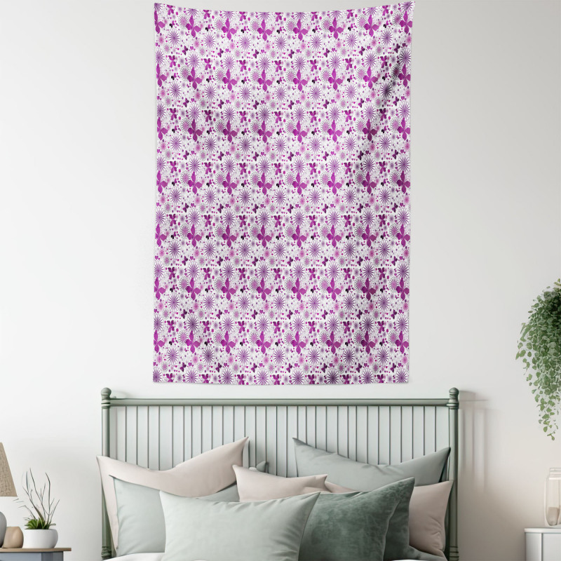 Purple Color Fauna Tapestry