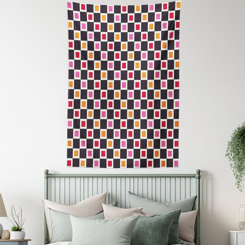 Grid Vivid Squares Tapestry