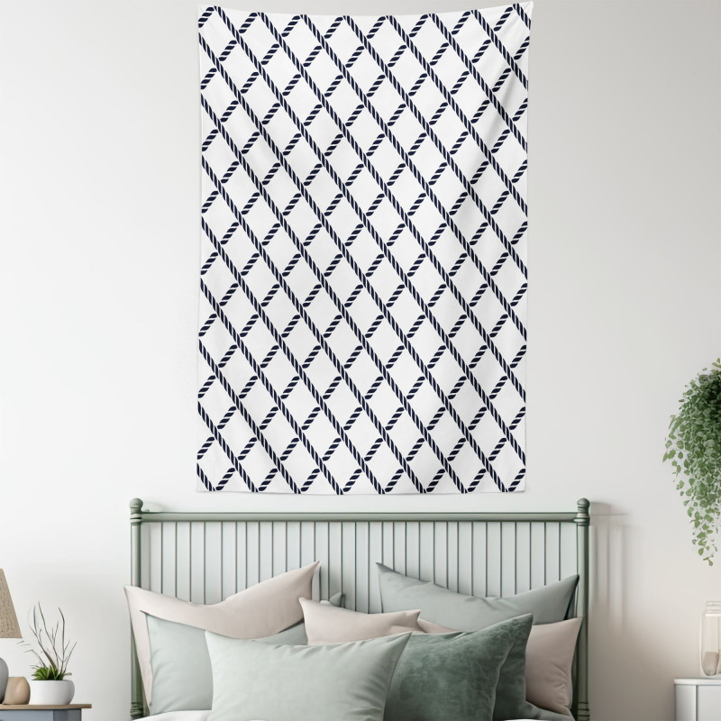 Crossed Rope Motif Tapestry