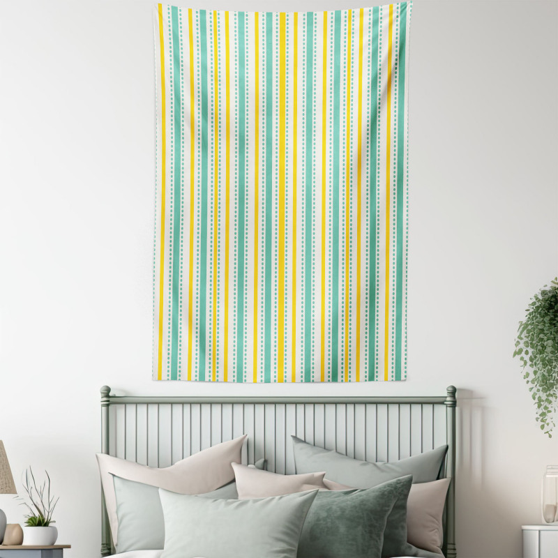 Summer Stripes Dots Tapestry