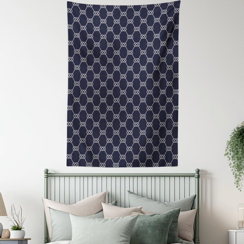 Navy Inspired Knot Tapestry