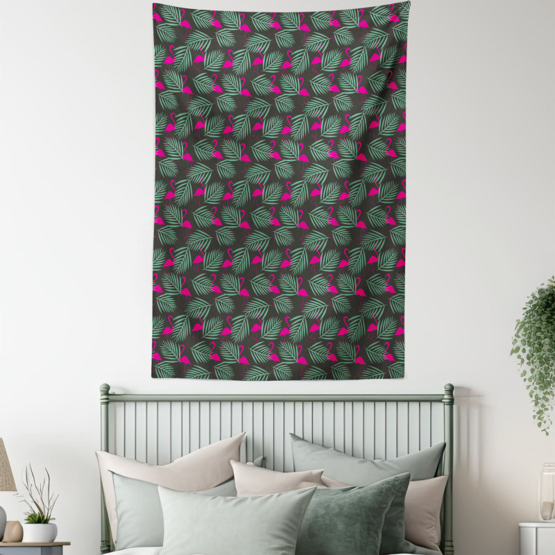 Zoo Animals in Pink Tapestry