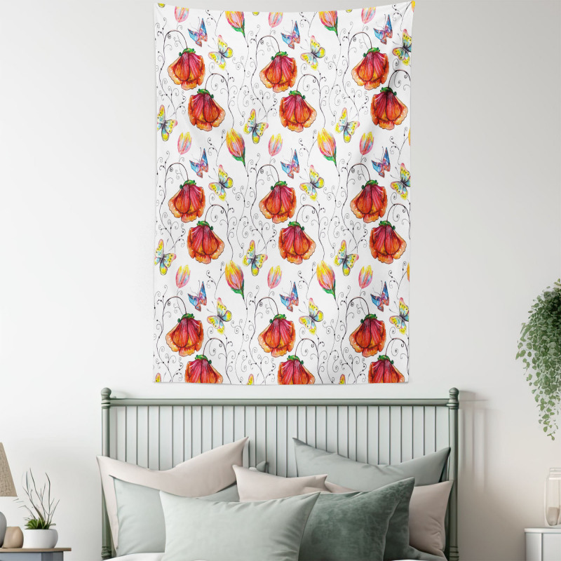 Natural Scene Butterfly Tapestry