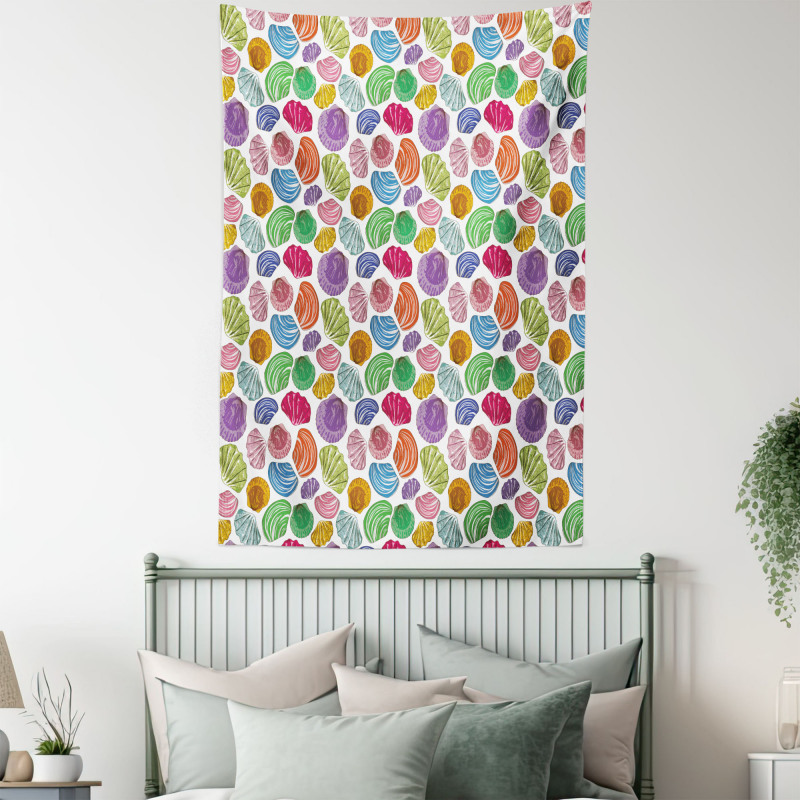 Colorful Aqua Motif Tapestry