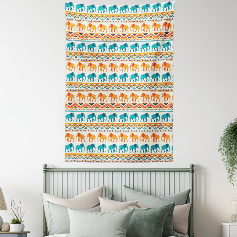 Exotic Geometric Art Tapestry