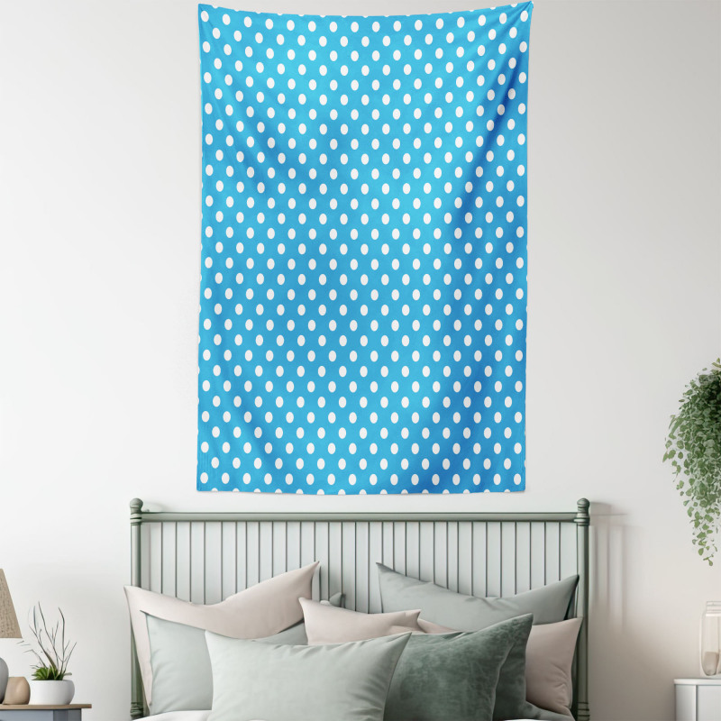 Retro Polka Dots Geometric Tapestry