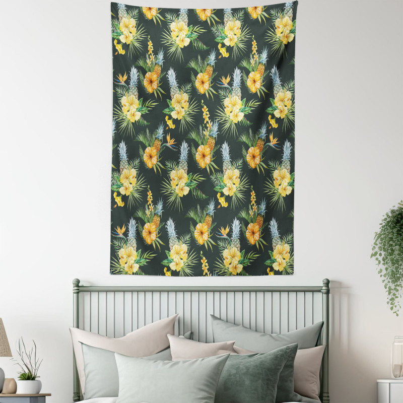 Tropic Flower Design Tapestry