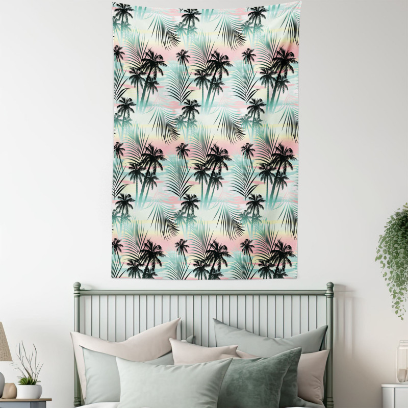 Summer Palm Trees Fern Tapestry