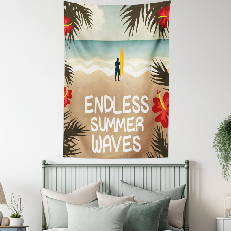 Colorful Hippie Beach Theme Tapestry