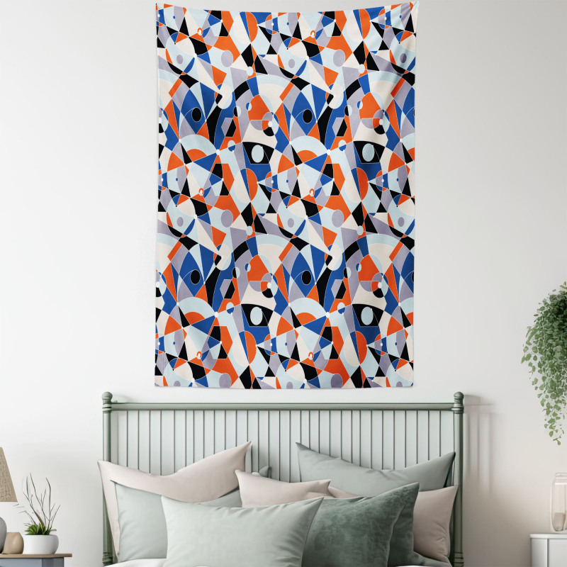 Colors Shapes Grid Tapestry