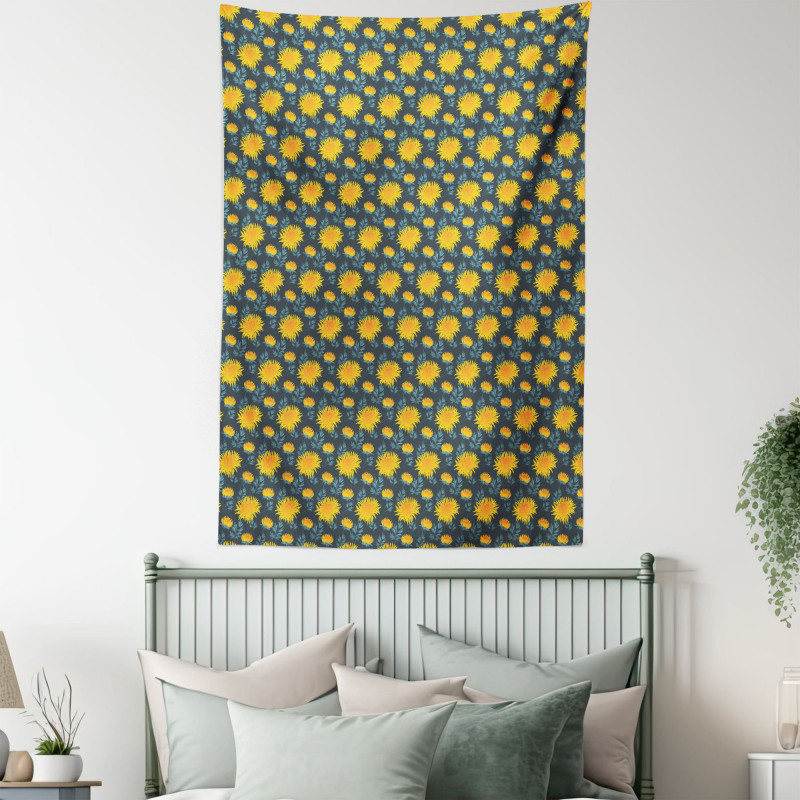Yellow Chrysanthemum Tapestry