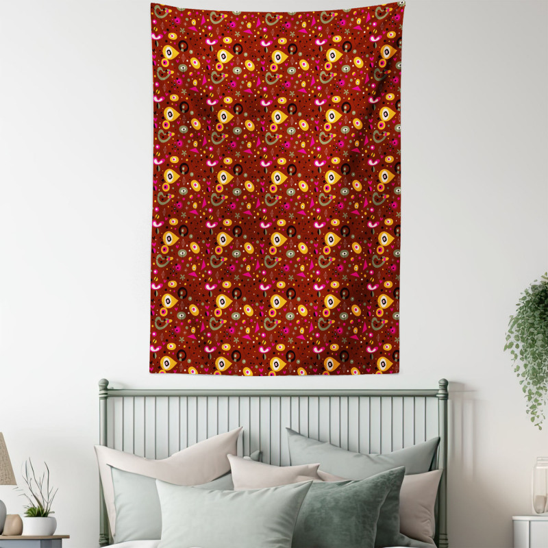 Colorful Fifties Shapes Tapestry
