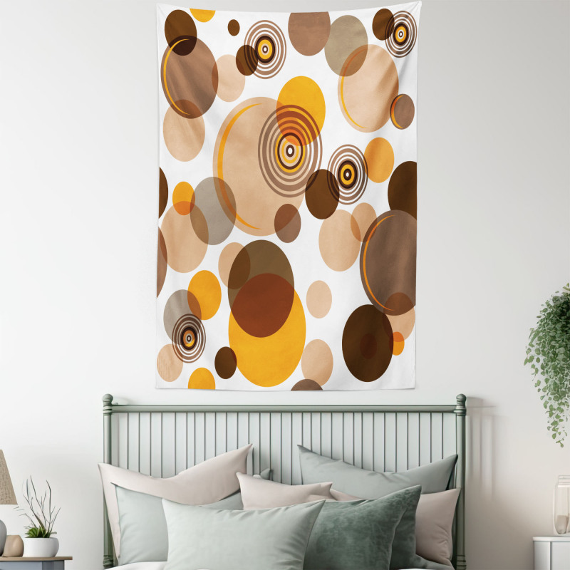 Chaotic Spots Rings Tapestry