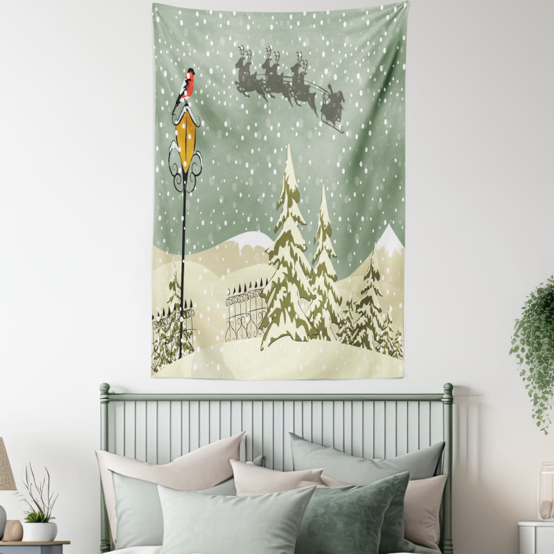 Santa Claus Reindeer Tapestry