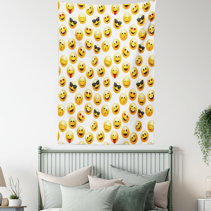 Smiley Faces Feelings Tapestry