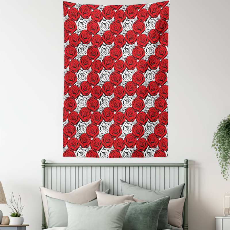 Roses Contours Tapestry