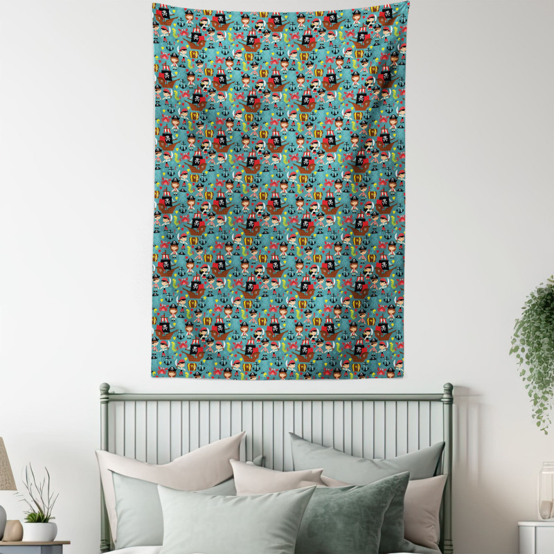 Retro Kids Adventure Tapestry