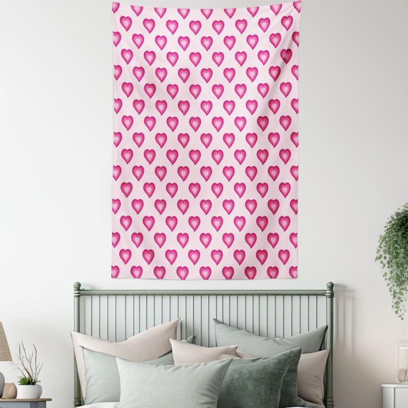 Hearts Cartoon Tapestry