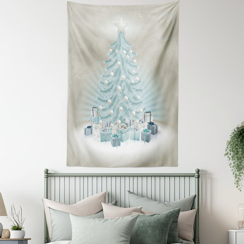 Xmas Tree Presents Tapestry