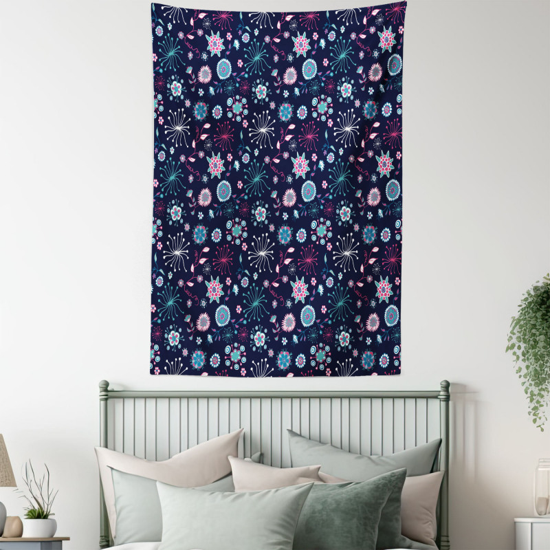 Pansy Bluebell Dandelion Tapestry