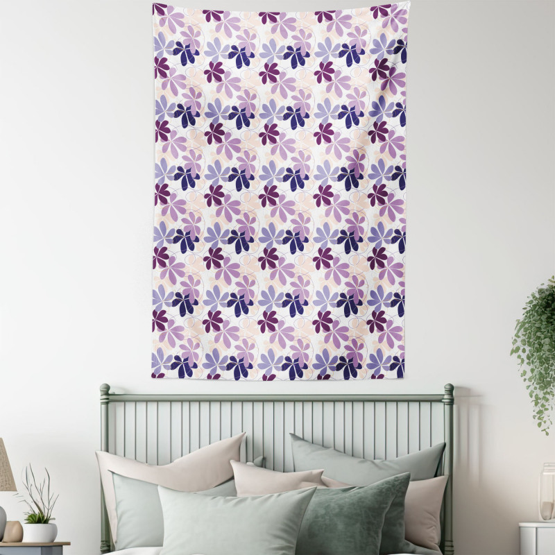 Blooming Spring Petals Tapestry