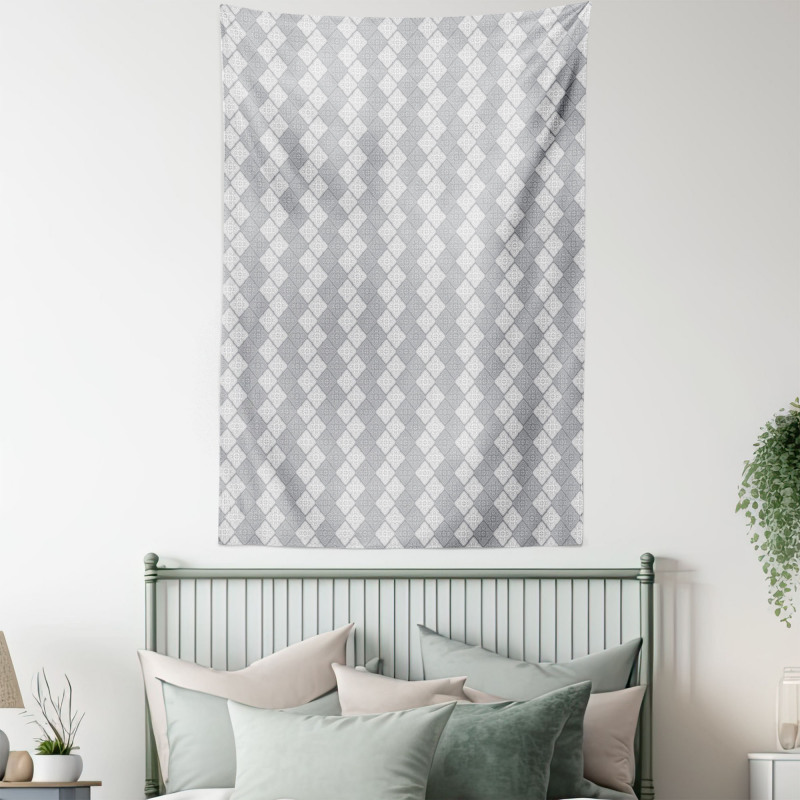 Greyscale Flowers Tapestry