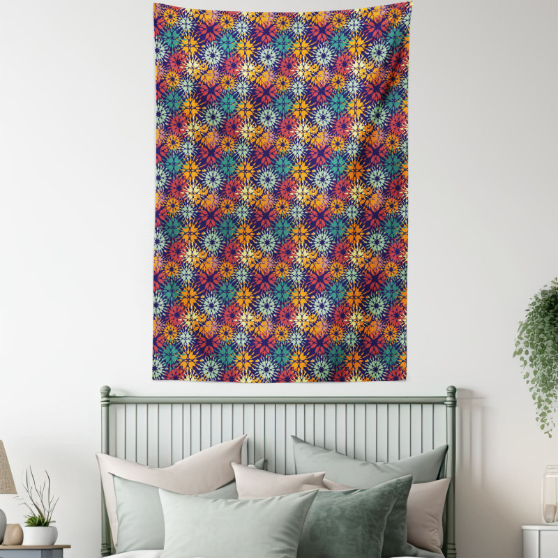 Colorful Petal Design Tapestry