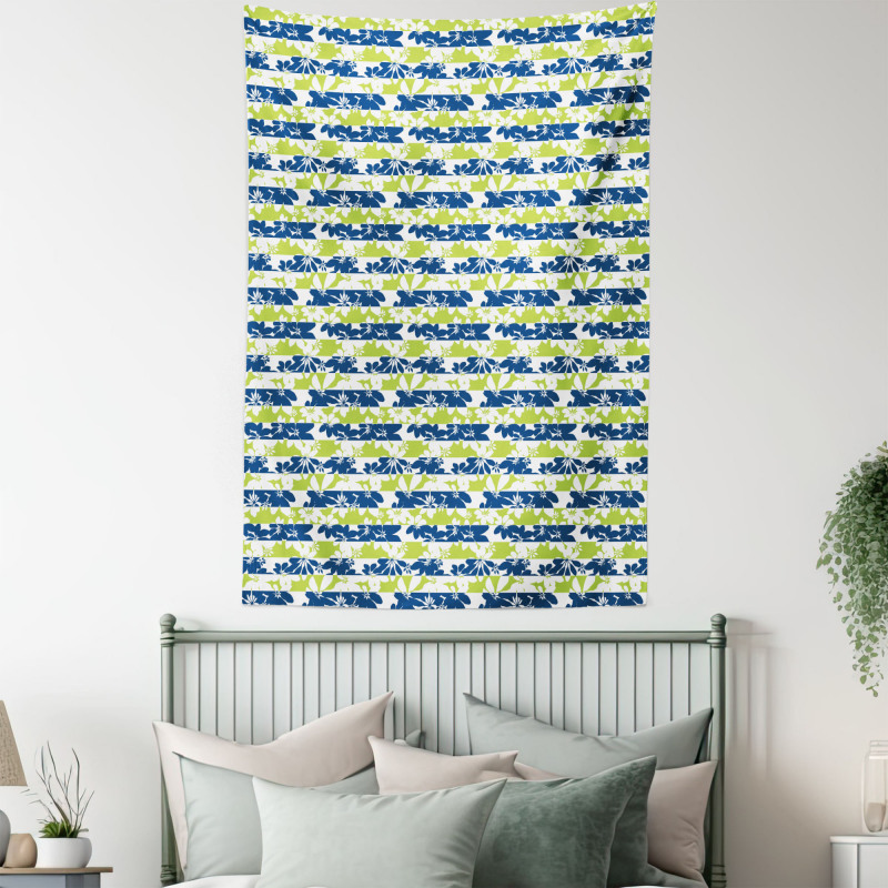 Nature Bloom Silhouette Tapestry
