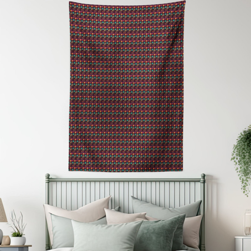 Seasonal Leaves Nuts Tapestry