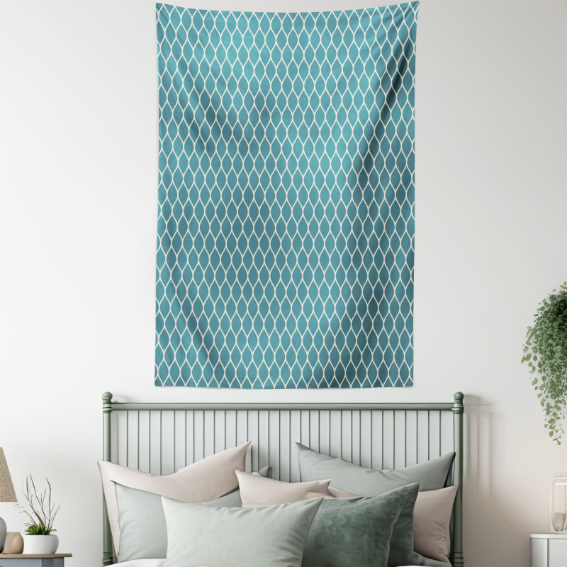 Wavy Lines Tile Tapestry