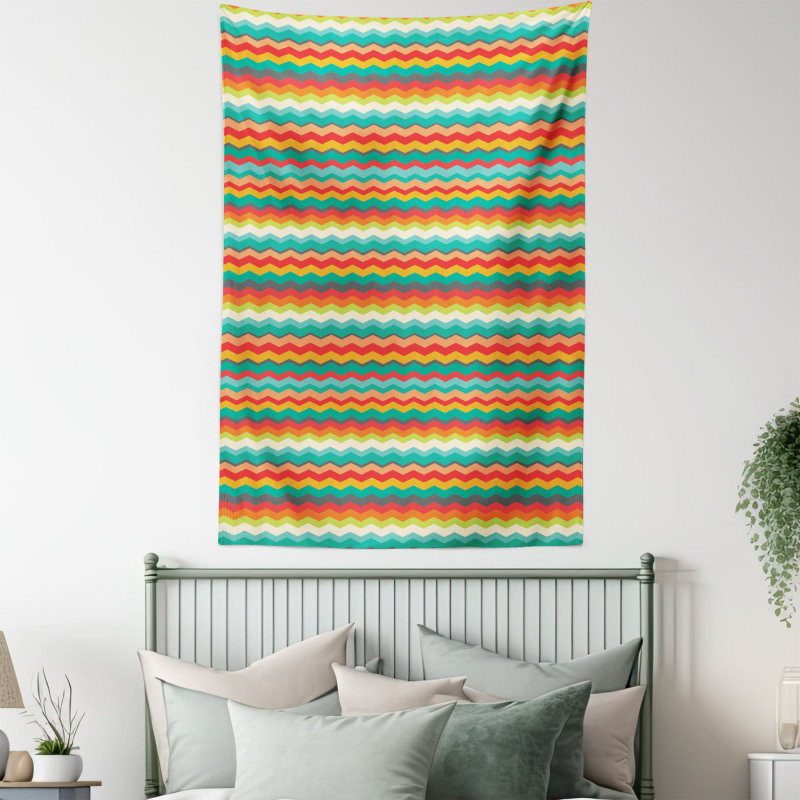 Geometric Abstract Wave Tapestry
