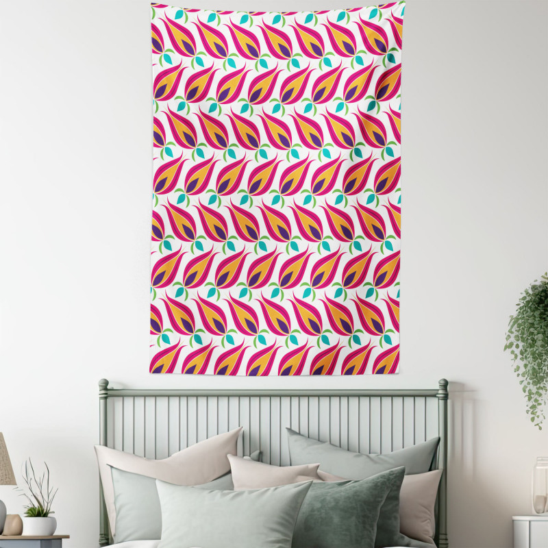 Traditional Tulip Flora Tapestry