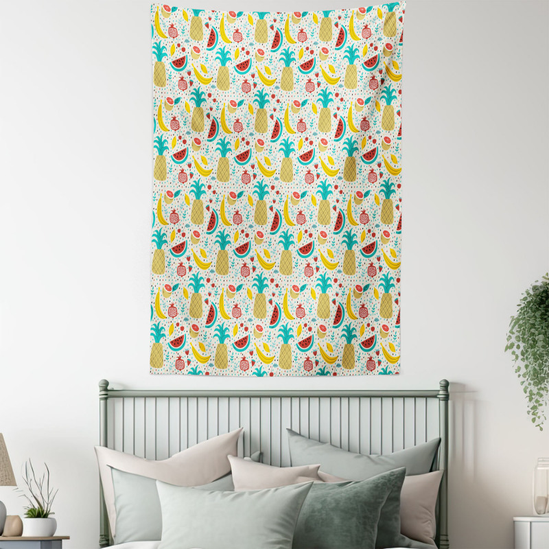 Fruits Abstract Kitchen Tapestry