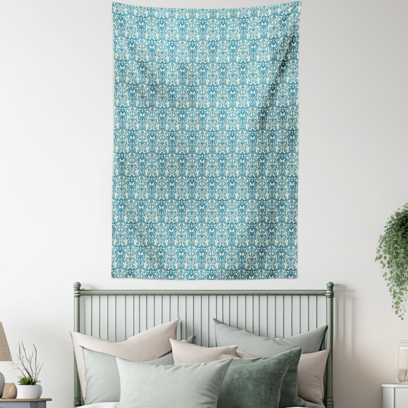 Damask Flowers Tapestry