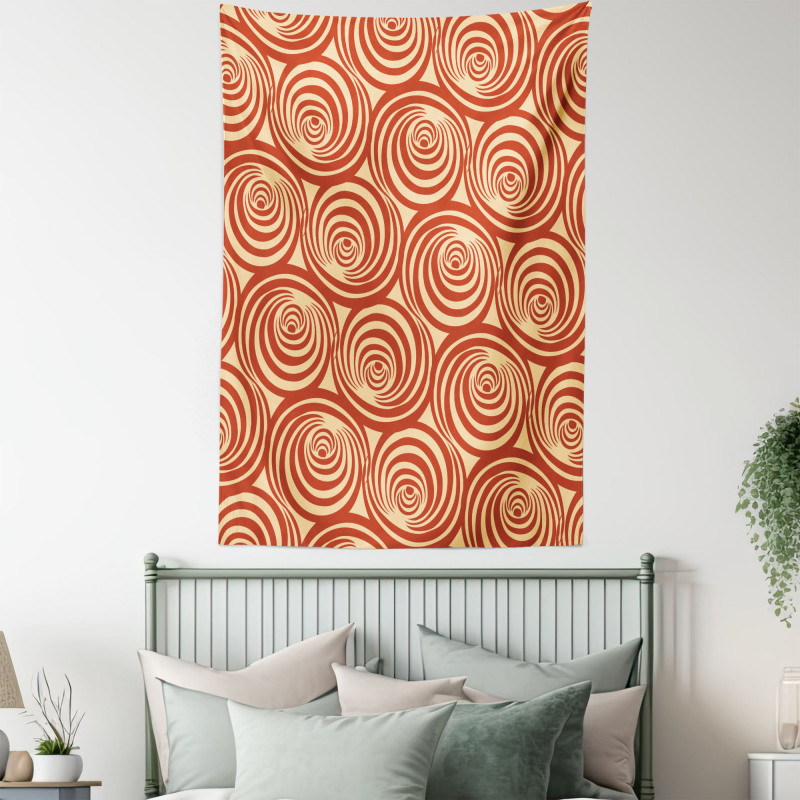 Circular Spiral Motifs Tapestry