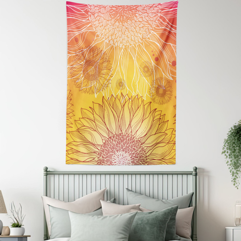 Sunflower Plants Tapestry