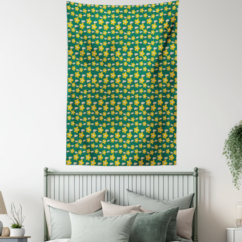 Blooming Foliage Vintage Tapestry
