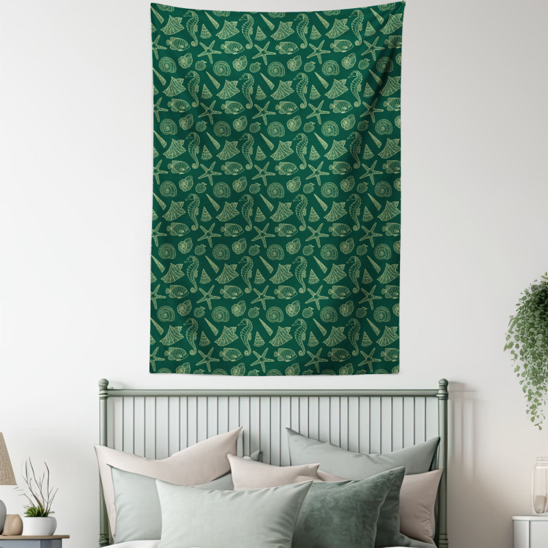 Exotic Ocean Inhabitants Tapestry