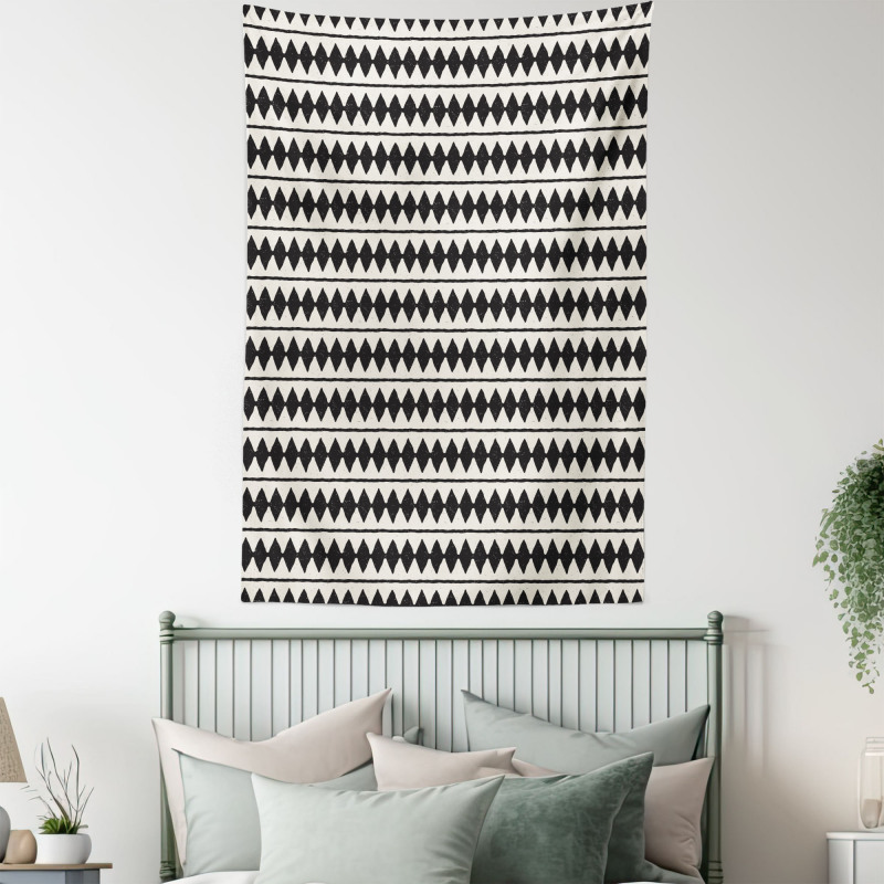 Retro Horizontal Stripes Tapestry