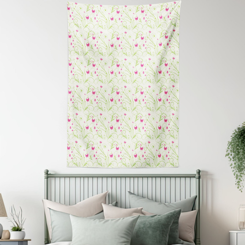 Curvy Stems Petals Bloom Tapestry