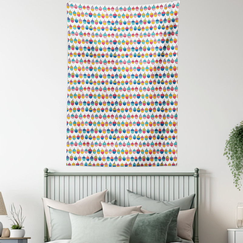 Abstract Colorful Nuts Tapestry