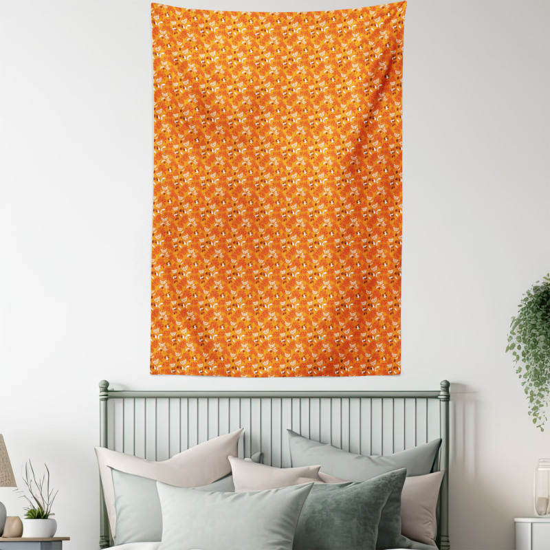 Warm Colored Rowan Branch Tapestry