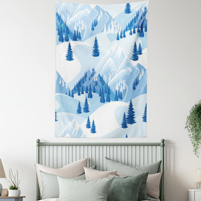 Snowy Fir Forest Tapestry