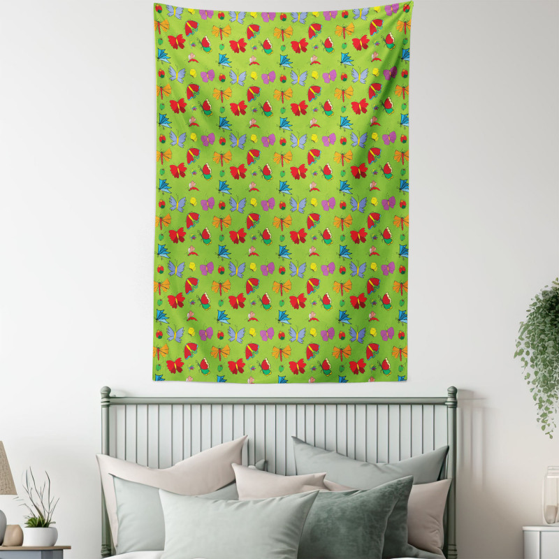 Colorful Bugs Insects Tapestry