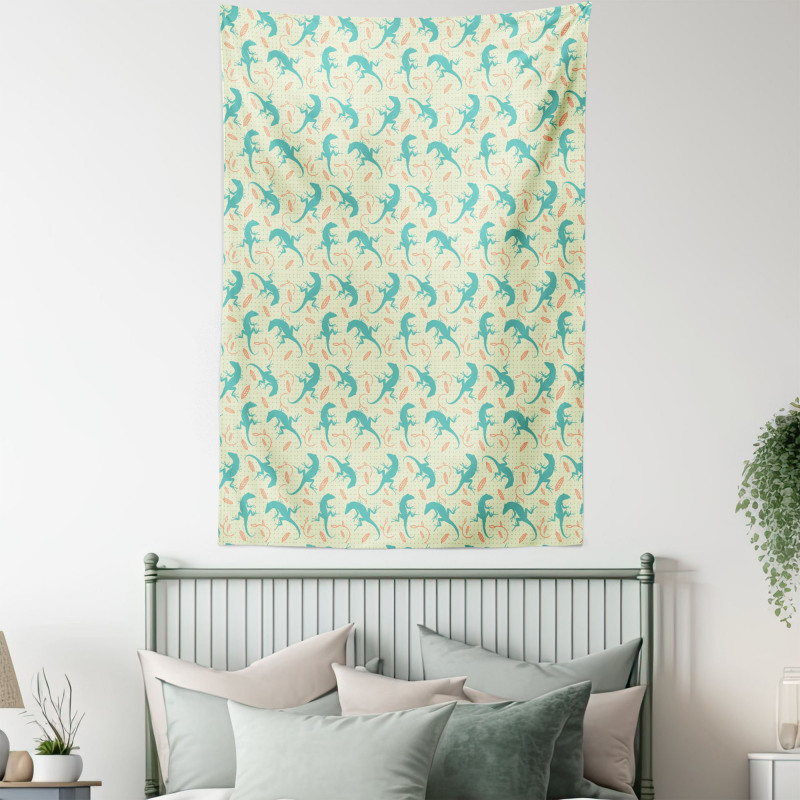 Reptiles with Leaves Tapestry