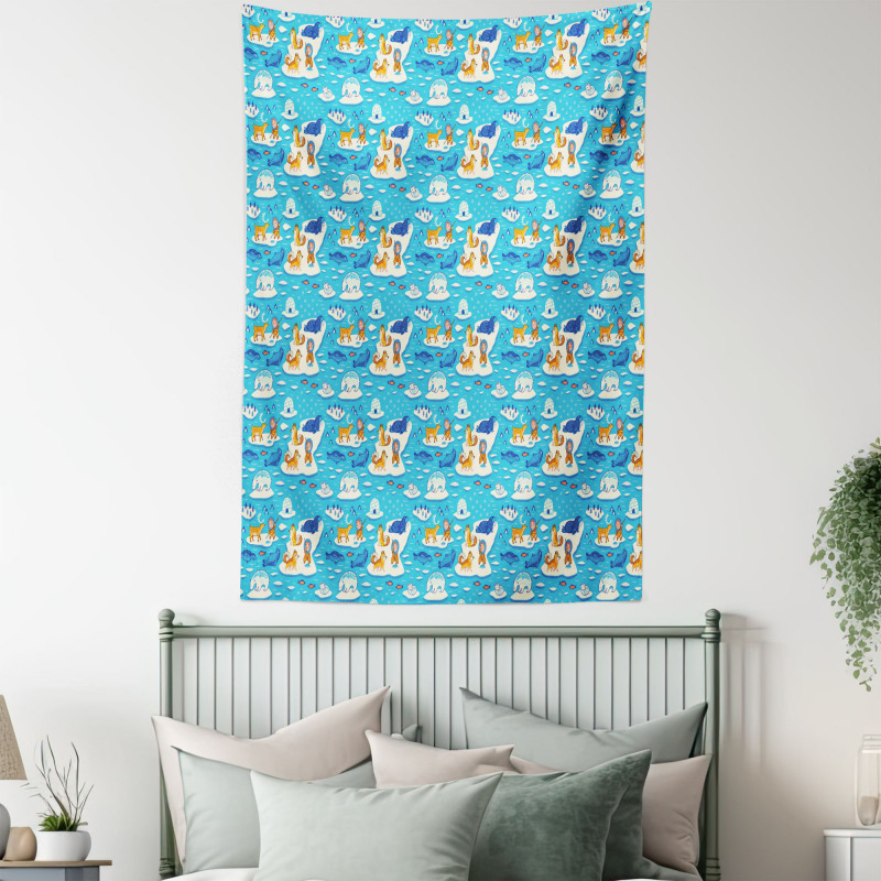 North Pole Icy Ocean Tapestry
