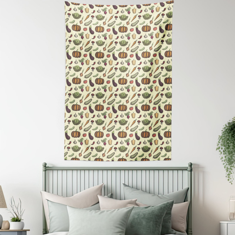 Vegan Mushrooms Tapestry