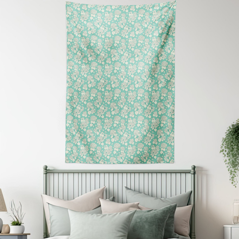 Romantic Hydrangeas Tapestry