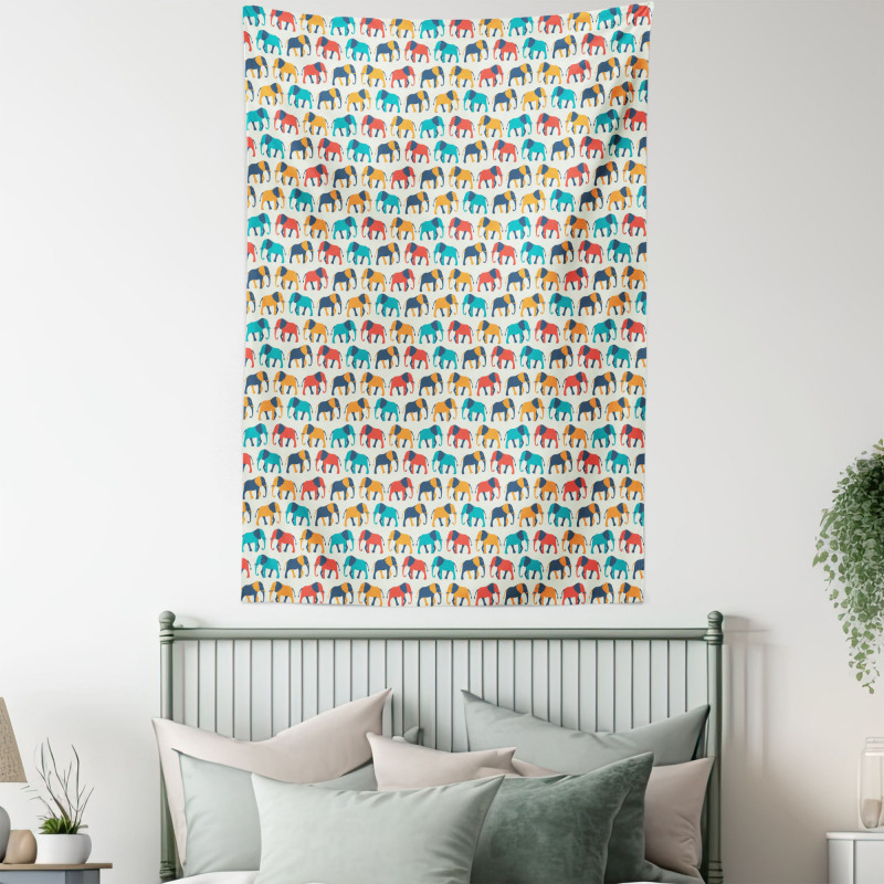 Retro Colorful Safari Tapestry